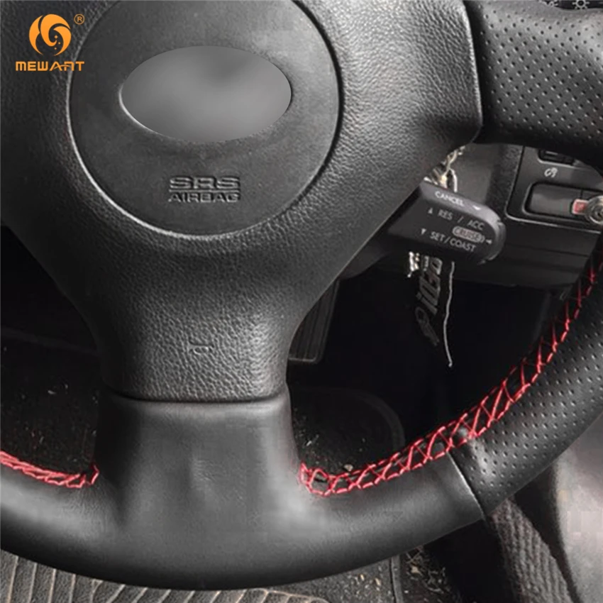 Us 44 96 15 Off Mewant Black Genuine Leather Car Steering Wheel Cover For Subaru Legacy Impreza 2004 2005 Interior Accessories Parts In Steering