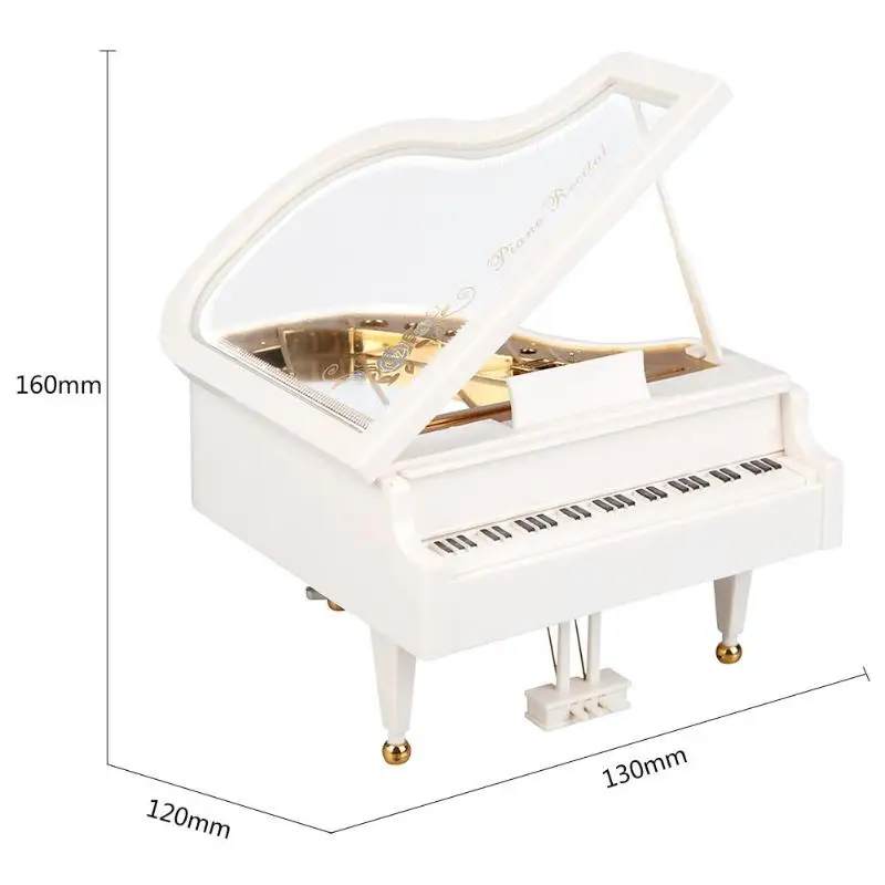 Classic Piano Model Dancing Ballerina Music Box Hand Crank Musical Boxes Birthday box Gift Home boite cadeau Decoration muziekdo