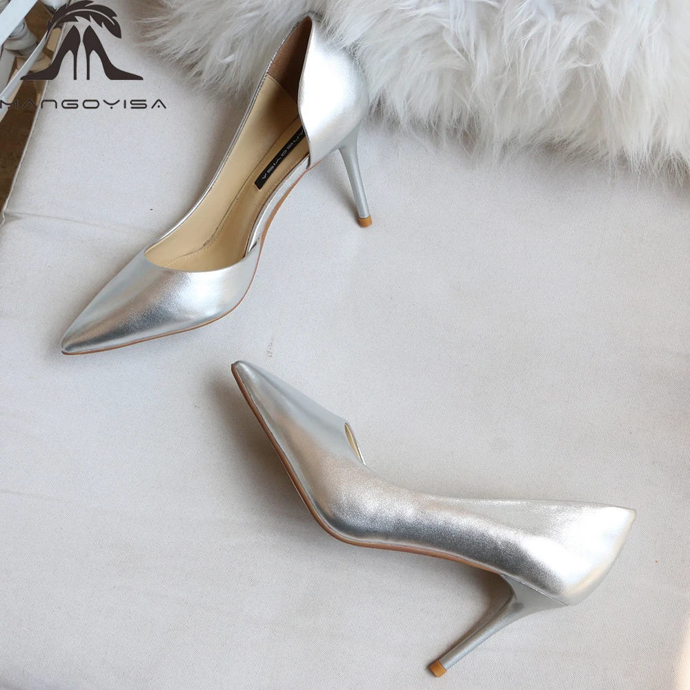 

Pointed High Heels/Women's Pumps Are Designed For Sexy Fashion Women For Parties And Made Of Genuine Leather 2019 MANGOYISA