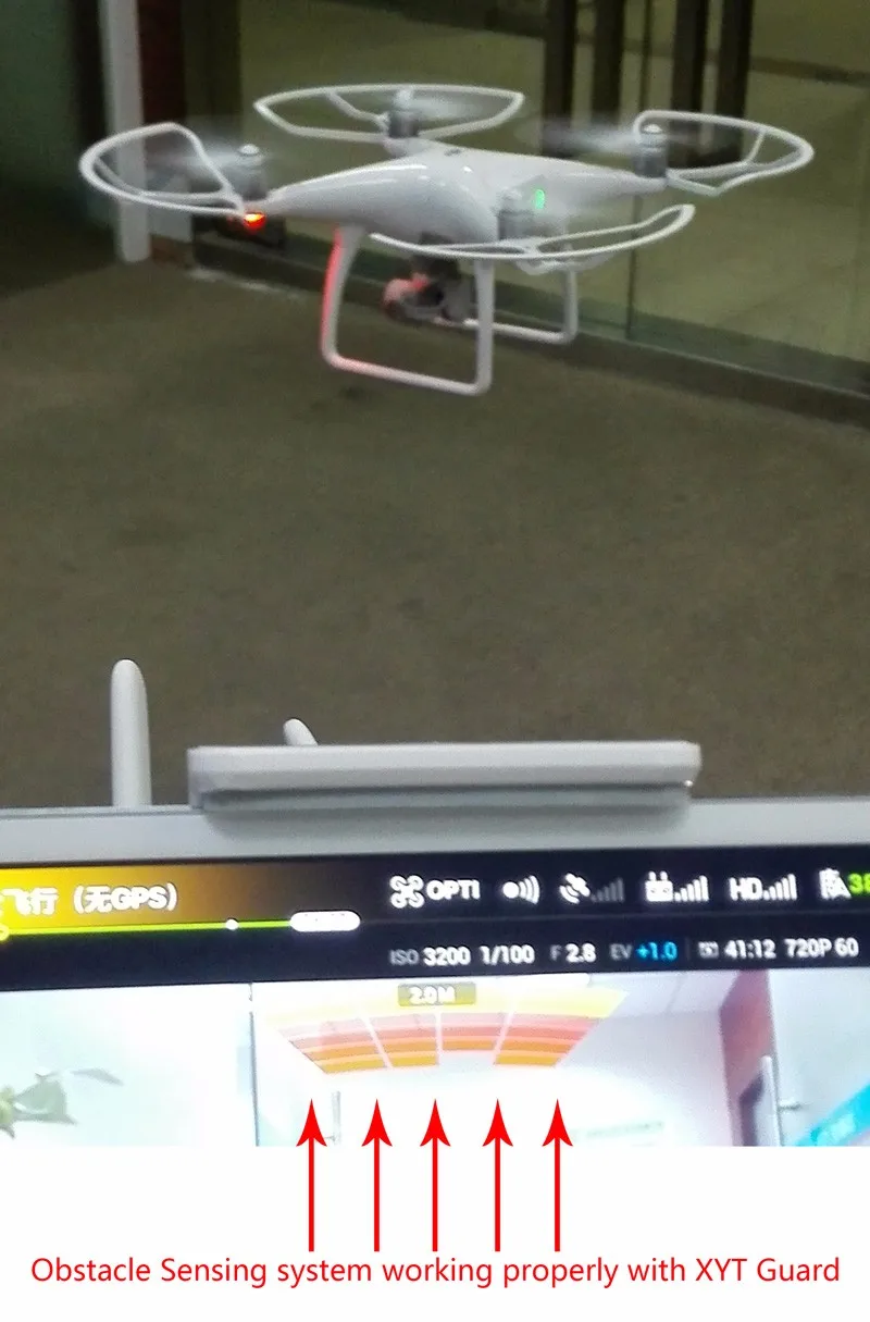UAV DJI Phantom 4 Accessories Propeller Guard/Protector Technology Wont Affect The Phantom 4 Obstacle Sensing System
