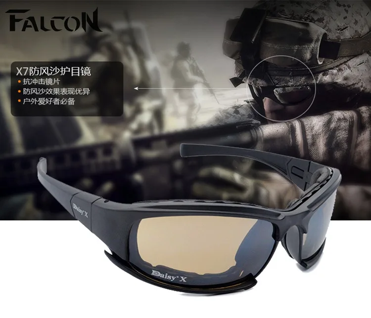 Sinairsoft X7 Sunglasses Goggles Bulletproof airsoft Tactical Sport Cycling Eyewear UV400 Military Glasses Fishing