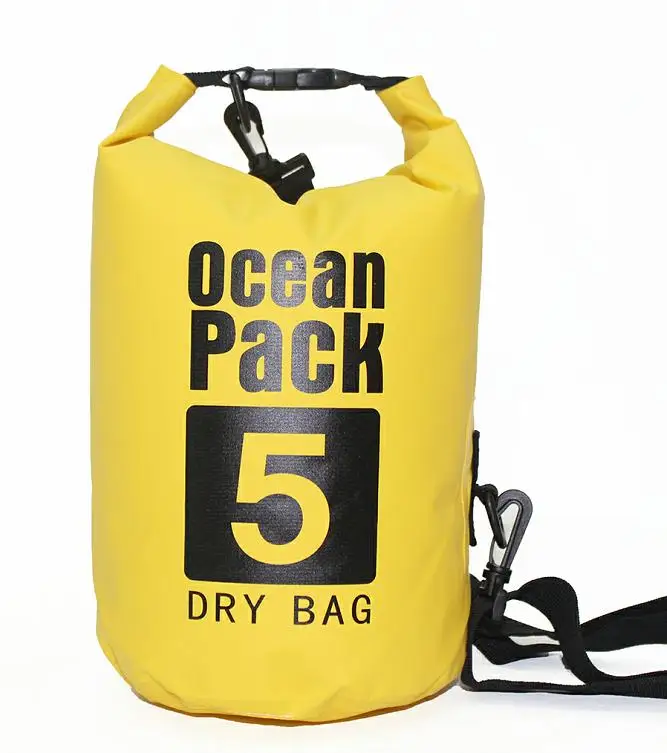 2L 5L ПВХ водонепроницаемый пакет для воды, сумка для воды, водонепроницаемая непромокаемая сумка для плавания, плавательный бассейн, речной треккинг, пляжная сумка, спортивная сумка - Цвет: Yellow5L