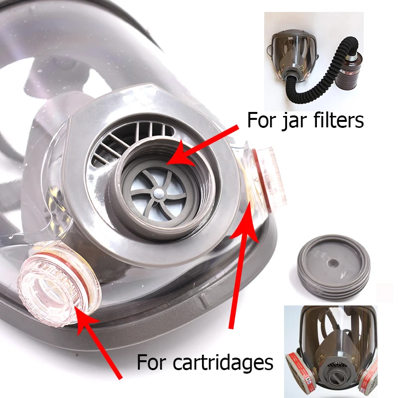 Полная лицевая силикагель 1 в 2 противогаз раскрашенная маска Майнинг Feguridad фильтры Анти Пыль воздушный Spary маска химический противогаз
