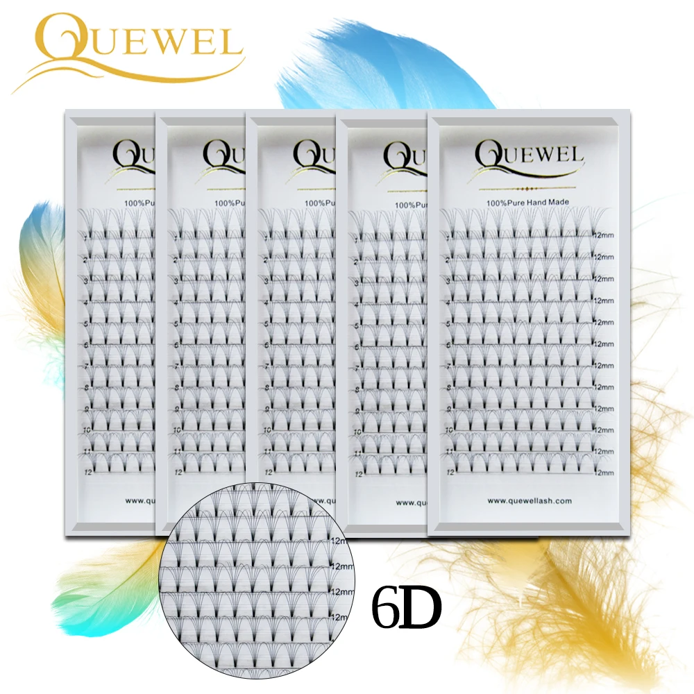 

6D Russian Volume Premade Fans Eyelashes Extension Makeup Lashes Lash Curl C/D Eyelashes Single Size Tray Eyelash Lash Quewel