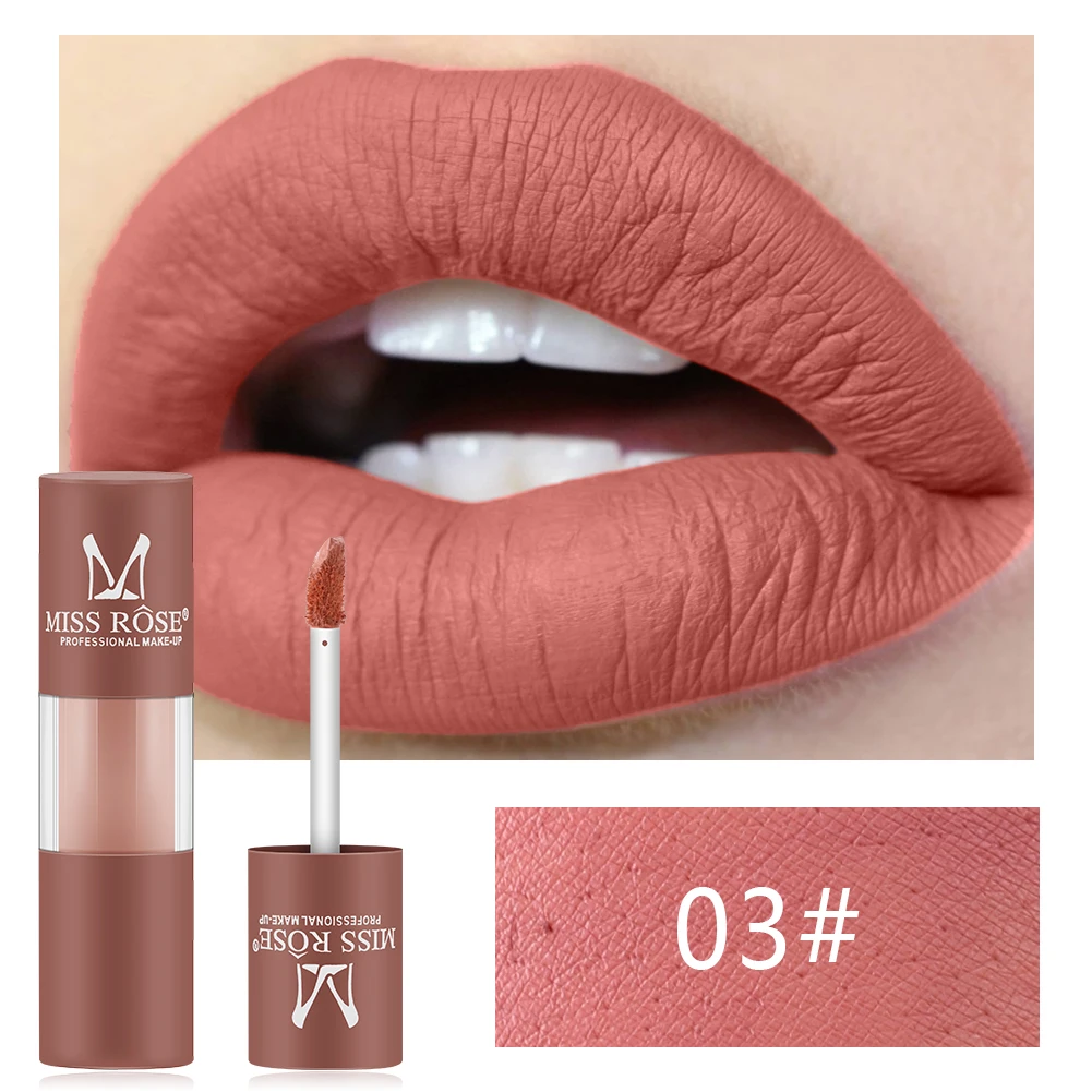 Мисс Роуз матовый блеск для губ водонепроницаемый стойкий сексуальный телесный цвет пигментная губная помада блеск для губ Maquiagem Professional Completa TSLM2