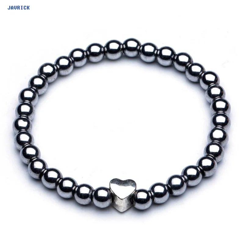 

Black Women 6/8/10 Cool Magnetic Hematite Bead Bracelet Stone Therapy Health Care Magnet Hematite Bracelet Men's Jewelry