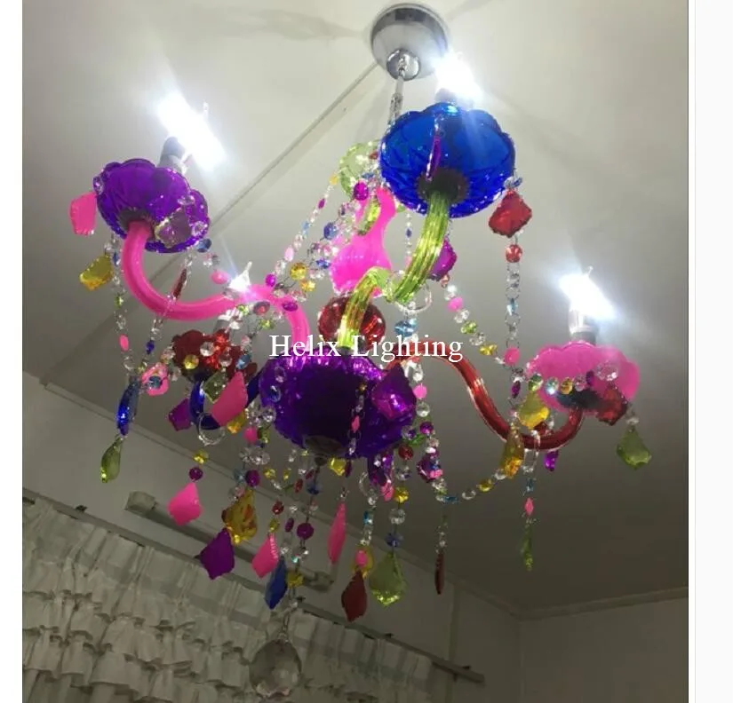 Красочная хрустальная люстра в богемном стиле украшения из кристаллов подвески