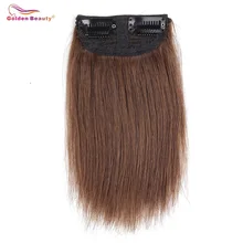 6 дюймов, короткие прямые синтетические волосы на заколках для наращивания, одна штука, накладные волосы, шиньон, коричневый, черный, для женщин, золотой, красивый