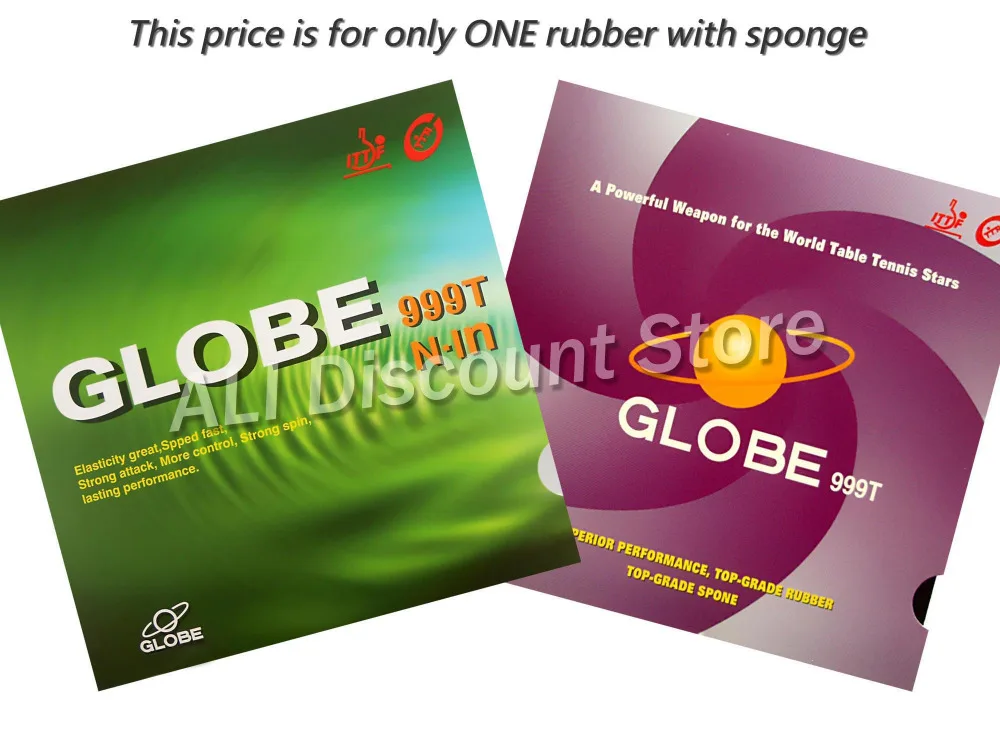 

Globe 999T (999 T, 999-T) Pips-in Table Tennis (PingPong) Rubber With Sponge