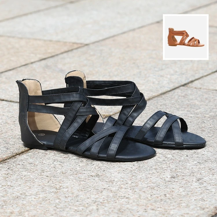 Oblicuo Bajo mandato Delegar Sandalias de mujer 2019 moda sandalias gladiadoras zapatos de verano Mujer  Casual estilo Roma Sandalias planas playa Chaussures Mujer|Sandalias de  mujer| - AliExpress