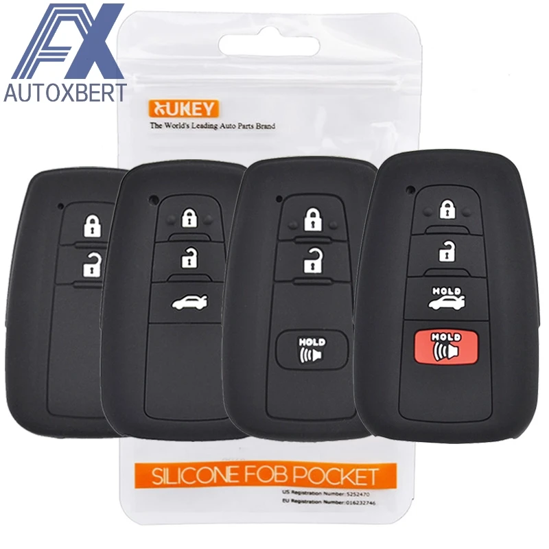 

Silicone Key Fob Cover Case For Toyota Camry XV70 CHR RAV4 Land Cruiser Prado Prius Remote 2 3 4 Buttons 2016-2020