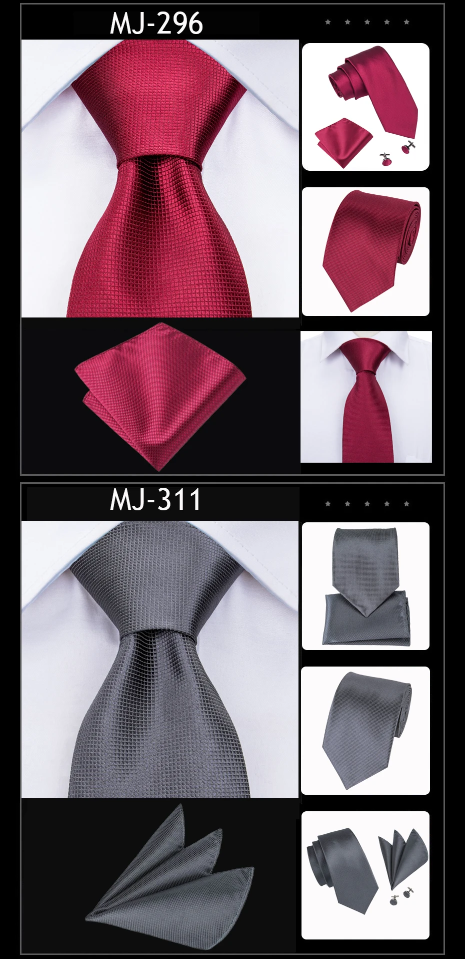 Высокое качество 17 Цвета однотонные Для мужчин, галстук, носовой платок, Запонки Комплект шелковые шеи галстук-бабочка для Для мужчин мужской свадебное торжество деловая встреча дропшиппинг