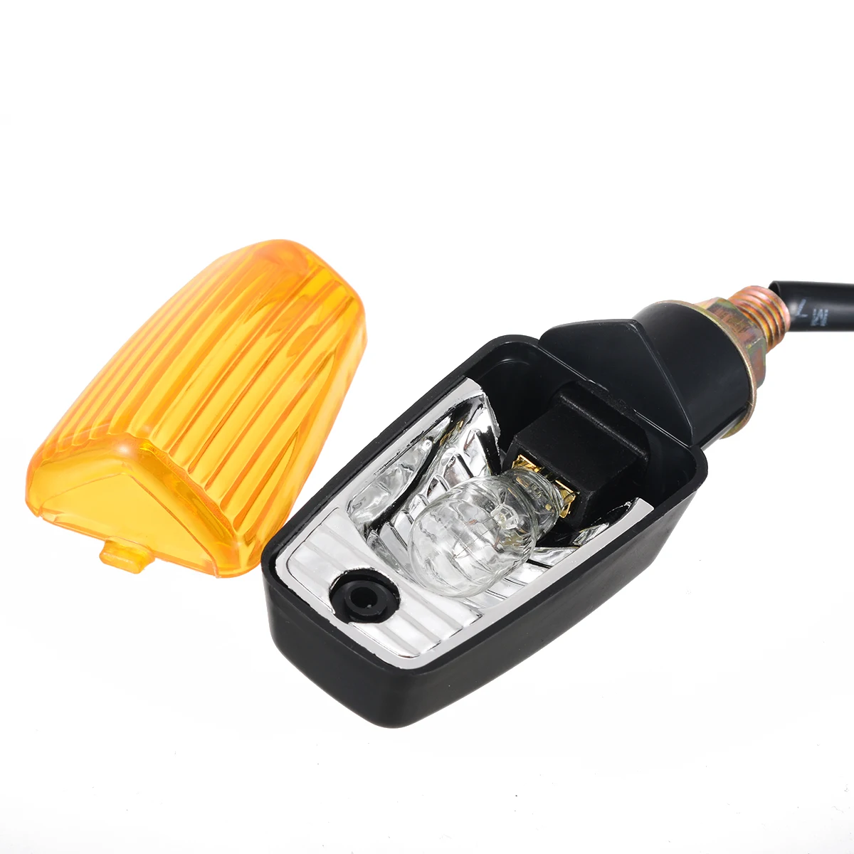 4Pcs/set 12V Universal Motorcycle Turn Signal Indicator Turning Amber Light Lamp Amber Motorbike Lamps Blinker Flash Bike Lamp