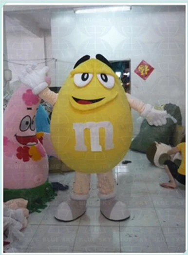 Костюм талисман конфетного цвета синий зеленый оранжевый красный желтый|costume