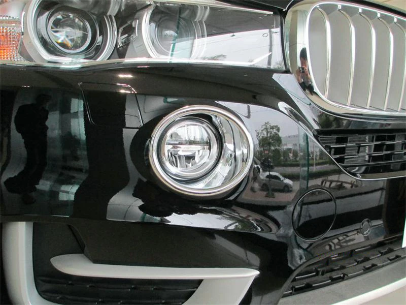 

Car Styling 2pcs ABS Chrome Front Fog Light Lamp Cover Trim For BMW X5 F15 2014 2015