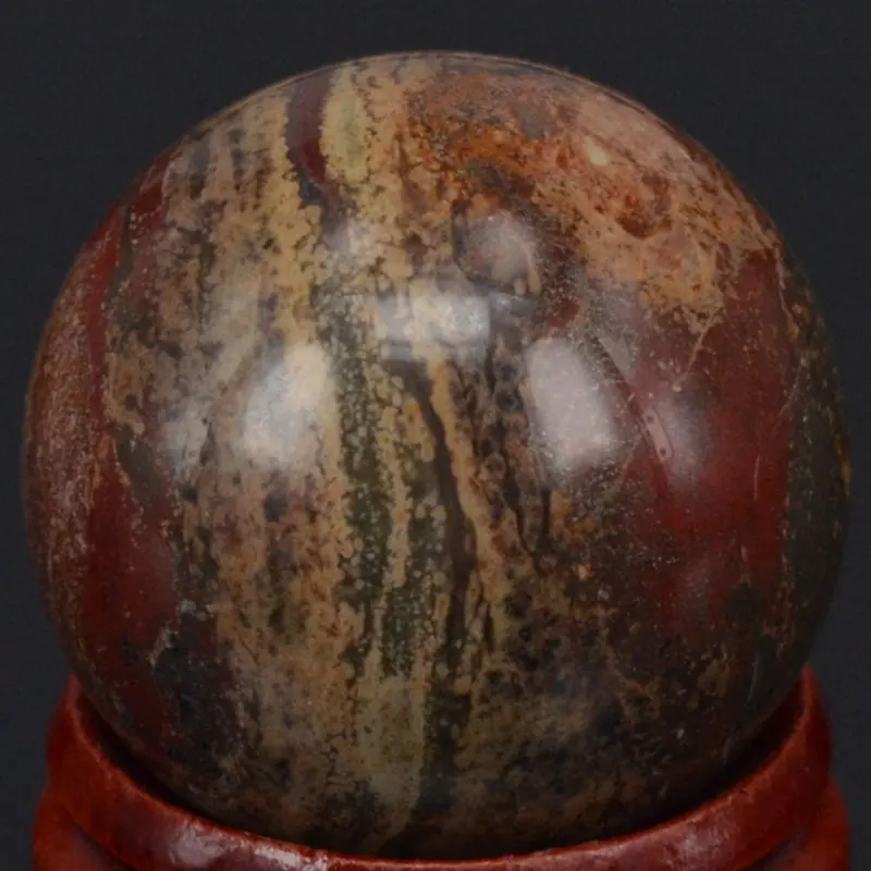 Free Shipping Natural Gemstone 30MM Rainbow Jasper Sphere Crystal Ball