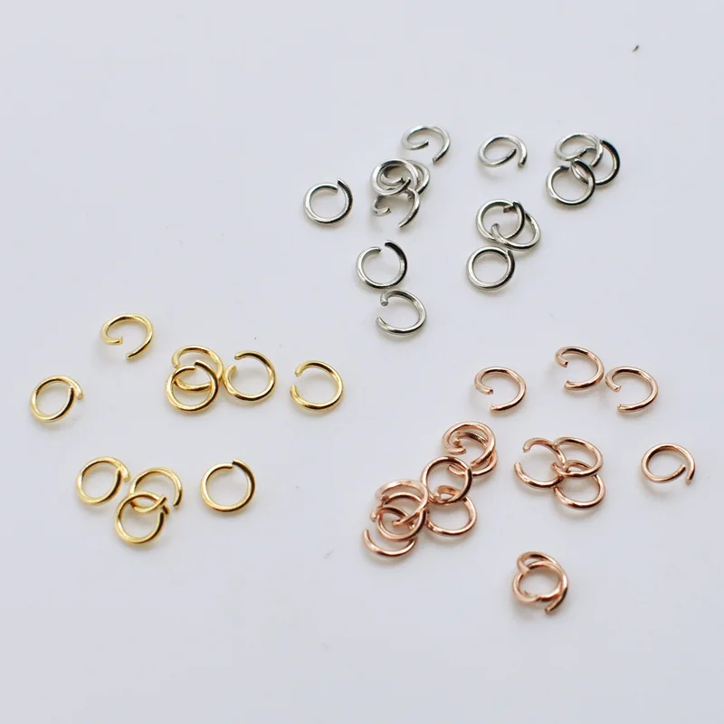 100 pcs/lot acier inoxydable 0.6mm épaisseur ouvert saut fendu anneau connecteur ajustement bricolage collier Bracelets bijoux faisant des matériaux