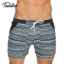 Бренд Taddlee, Мужская одежда для плавания, купальные костюмы, Длинные Классические плавки-боксеры, шорты для серфинга, купальные костюмы, большой размер XXL