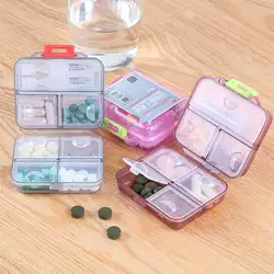 4 цвета Малый ящик для хранения Организатор Портативный мини-Витамин Pill Пластик коробка для хранения Rangement Organizador S3