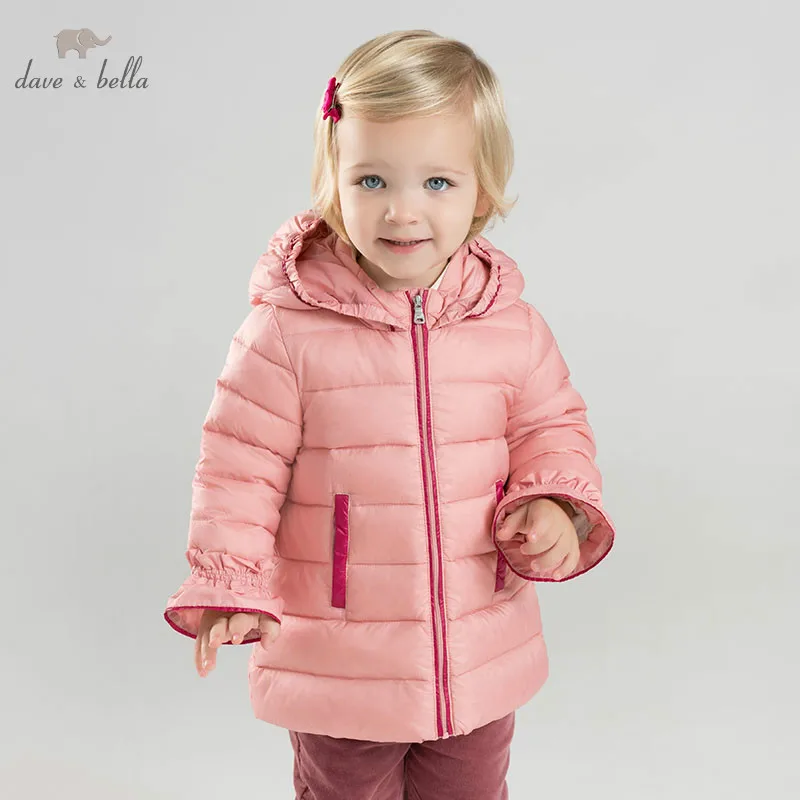 DB9632 dave bella baby girl winter Down jacket children 90% white duck down outerwear fashion coat