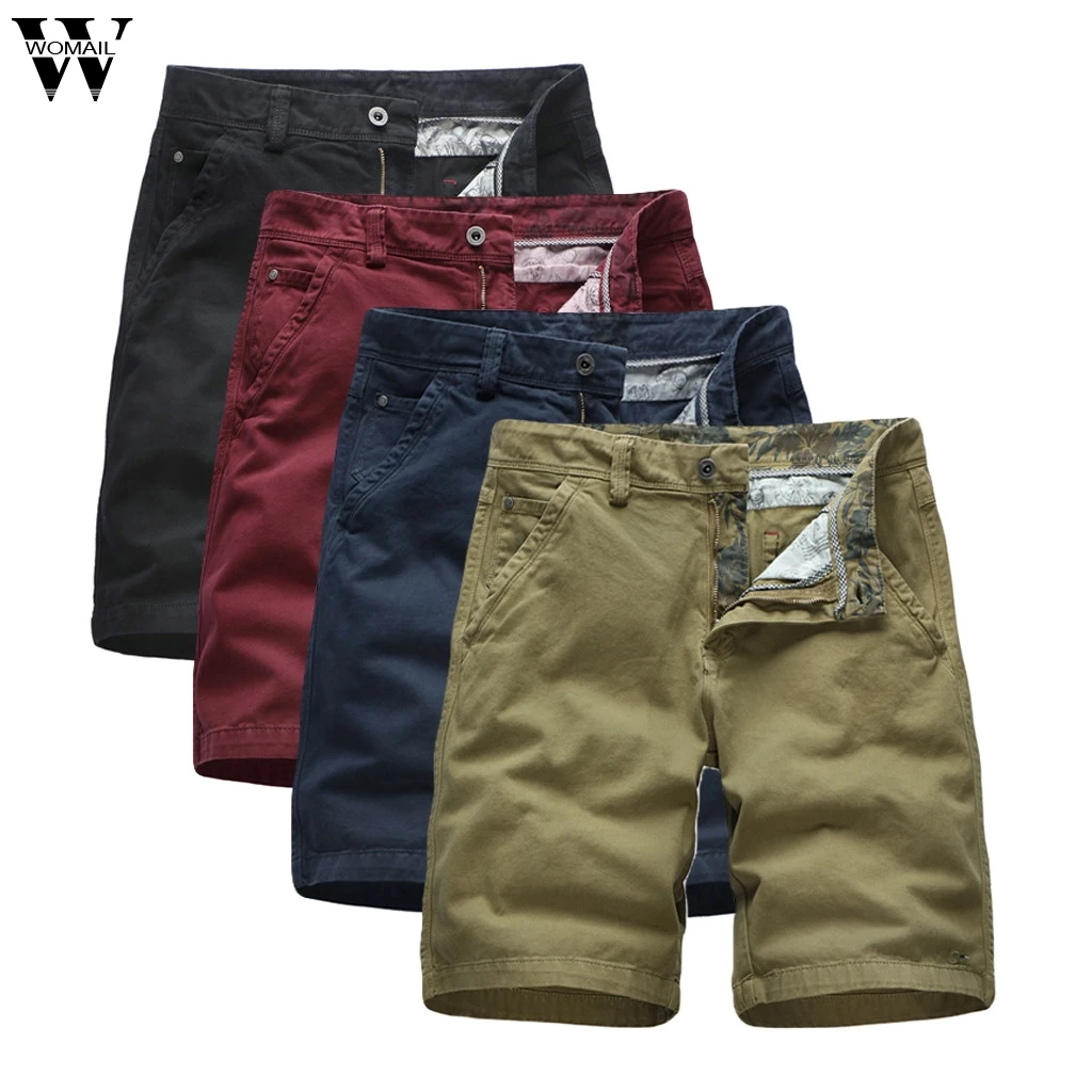 Womail шорты мужские летние повседневные шорты Свободные однотонные шорты с карманами на шнурке на талии спортивные пляжные модные мужские шорты на открытом воздухе J65