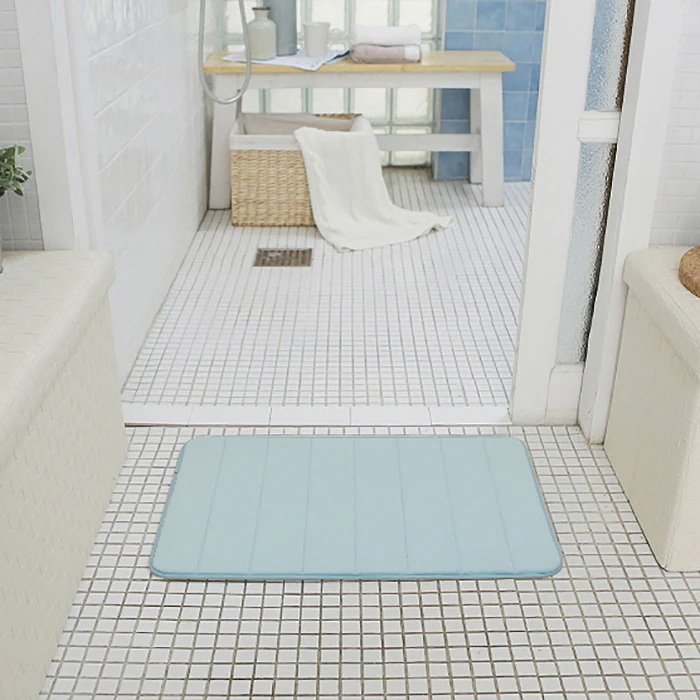 40x60 см коврик для ванной в полоску с эффектом памяти, коврик в горизонтальную полоску, нескользящий коврик из кораллового флиса, нескользящий коврик для ванной, хлопковый впитывающий ковер