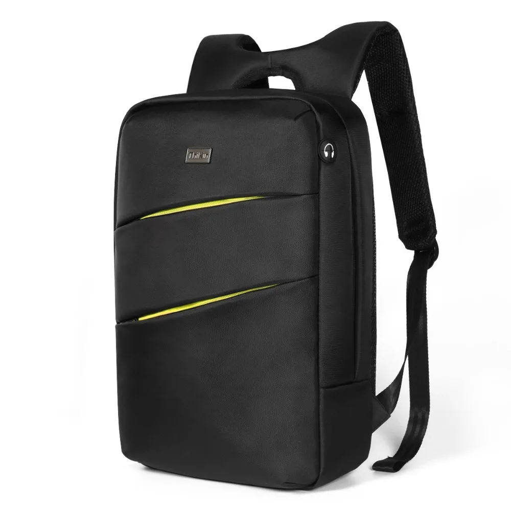 Men14Inch Laptop School Bags with Small Organizer Bag Black Travel