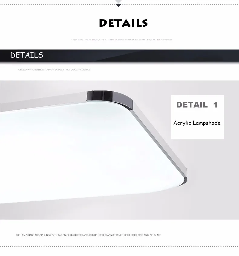 DX Ultra-Thin Square gold silver Ceiling Lights (12)