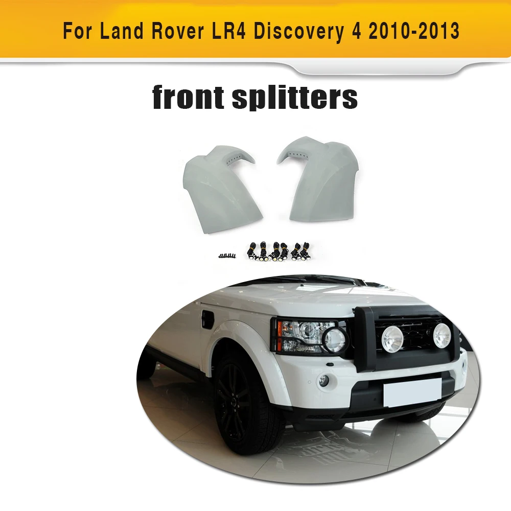 

Front Bumper Splitters Lip Flaps Cupwings for Land Rover LR4 Discovery 4 Sport Utility SUV 4 Door 10-13 Grey PU