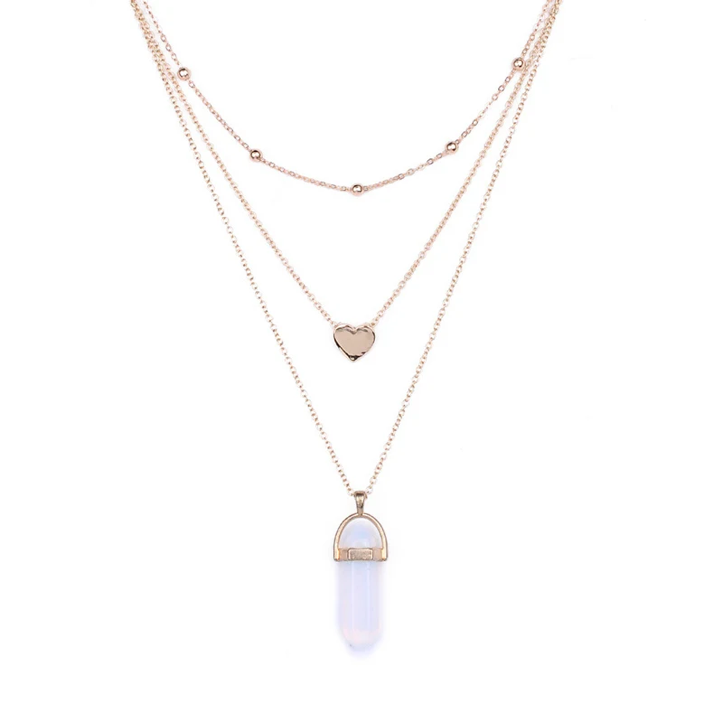 Olowu персонализированное золотистое модное богемное 3 многослойное ожерелье