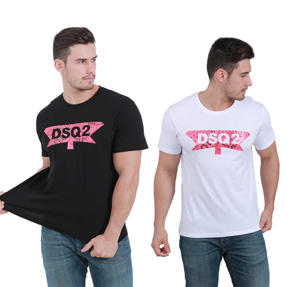 DSQICOND2 DSQ2 Летние повседневные футболки с буквенным принтом, мужские хлопковые футболки с коротким рукавом и сетчатыми бейсболками, бейсболки, кепки для Пап