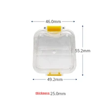 50 шт Стоматологическая лаборатория Маленькая прозрачная коробка для хранения короны с прозрачной мембраной для хранения короны упаковка для стоматологической лаборатории, стоматологов