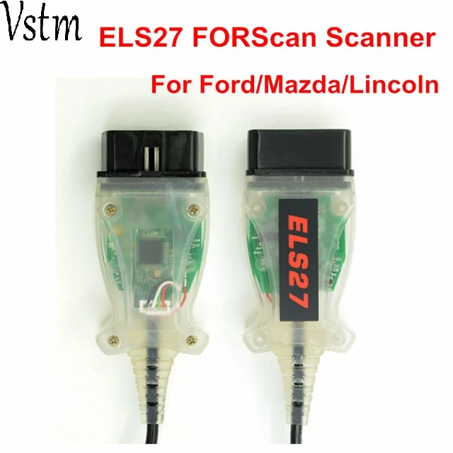 2017 новое поступление профессиональный автомобильный USB кабель ELS27 FORScan Green PCB