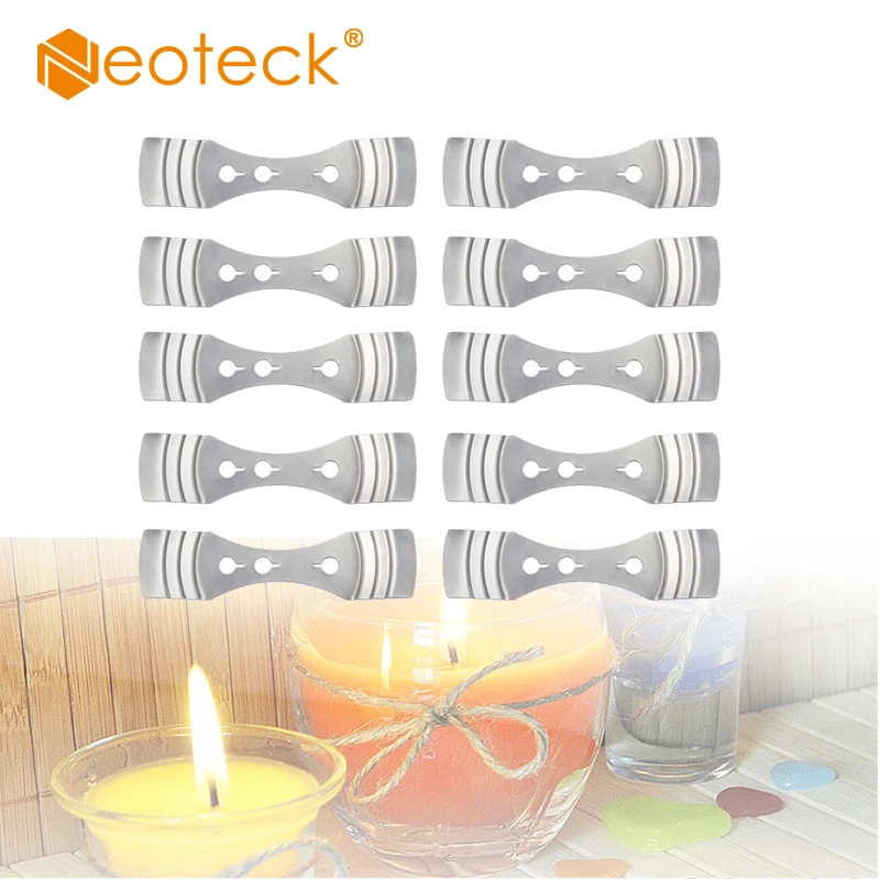 Держатель для фитиля Neoteck 10 шт./компл. из нержавеющей стали|Аксессуары свечей| |