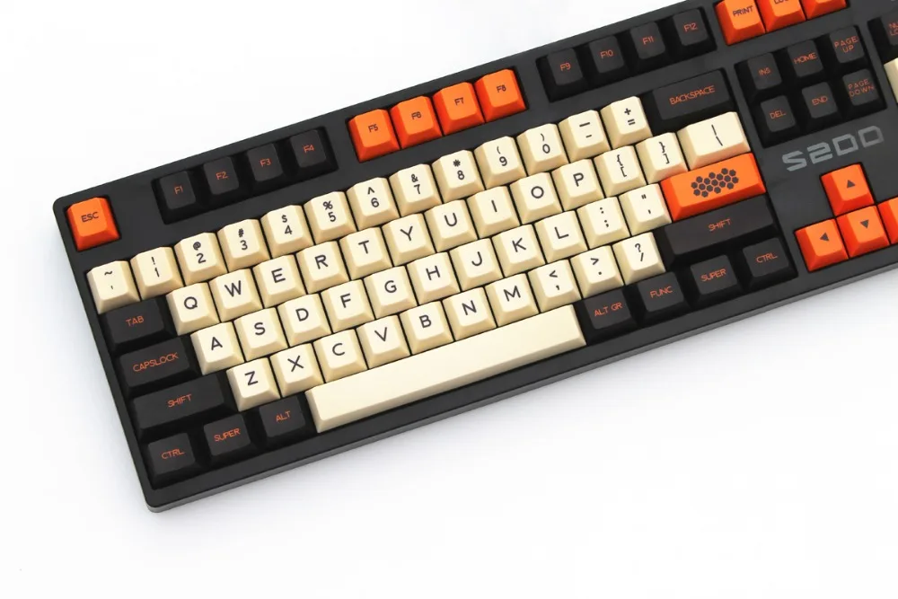 PBT углерода колпачки краситель-Sub ANSI ISO Cherry MX колпачки 172 ключ Набор для 60%/TKL 87/104/108 MX Настенные переключатели механические клавиатуры