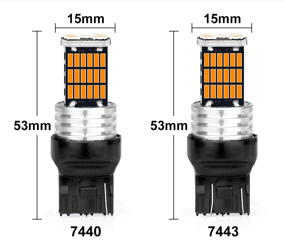 2х автомобильная светодиодная сигнальная лампа T20 7443 7440 Led W21W W21/5 W WY21W Canbus Авто Стоп сигнал поворота светильник задний тормозной светильник s 12V hlxg