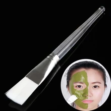 1Pc Facial Mask Brushes Plastic Handle Cosmetic Tools Soft Fiber Hair Foundation Makeup Face Treatment Pro Salon Beauty Tool