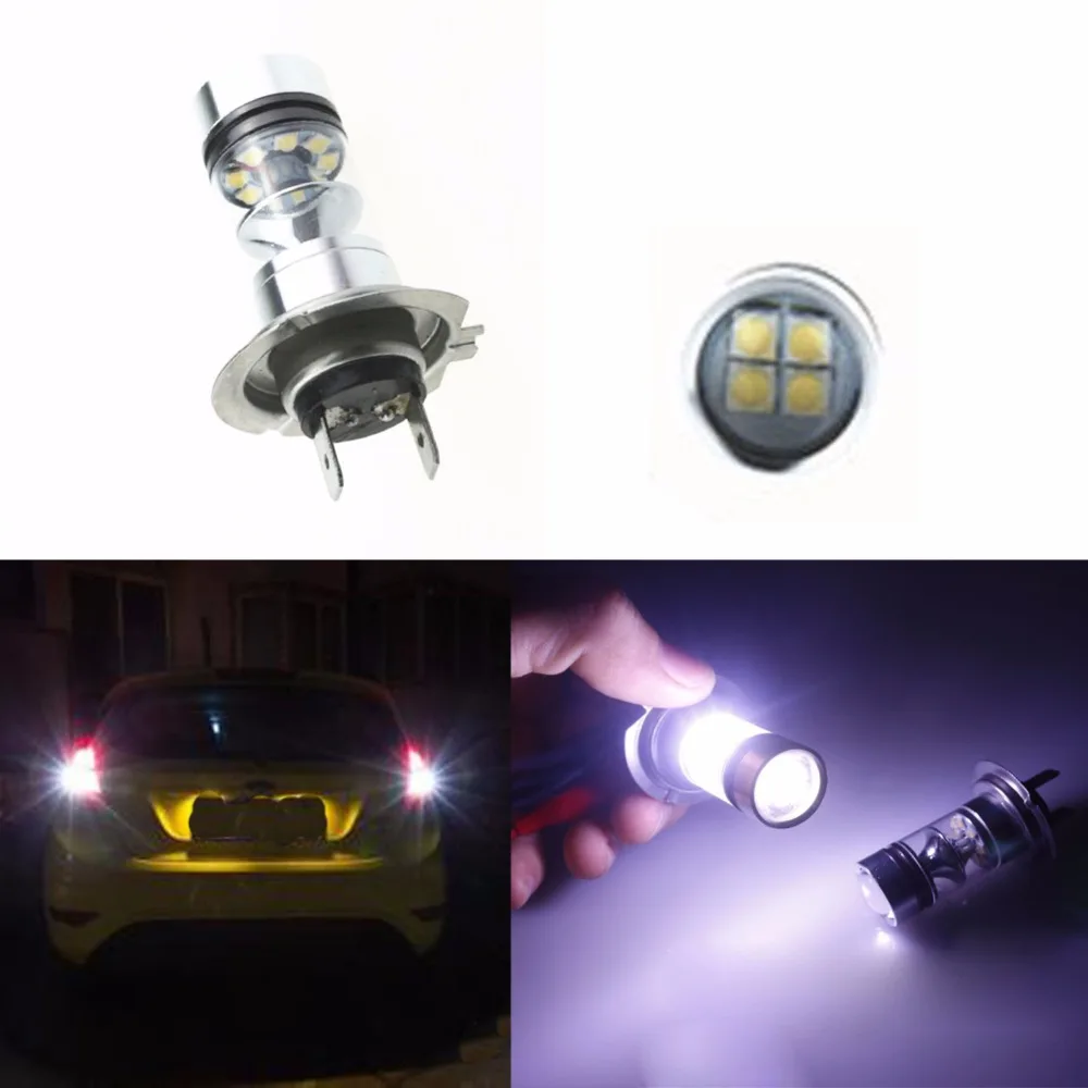 

H7 100W Led Light White 20SMD 6000K Car Fog Driving DRL Lamp Bulb DC12V