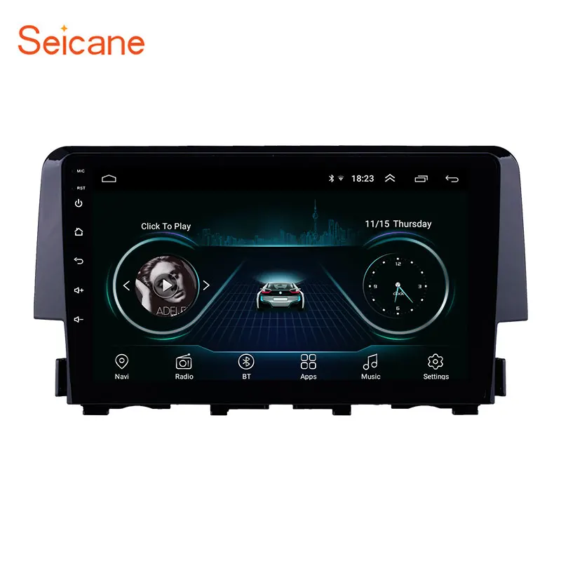 Seicane Android 8,1 2din автомобильный Радио стерео видео плеер для Honda Civic поддержка Carplay DVR OBD камера заднего вида SWC Wifi