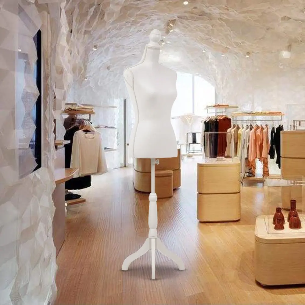 

Female Mannequin For Girls Fashion Clothes Gown Display Holder Mannequin Model Holder with Wood Tripod Stand Pinnable
