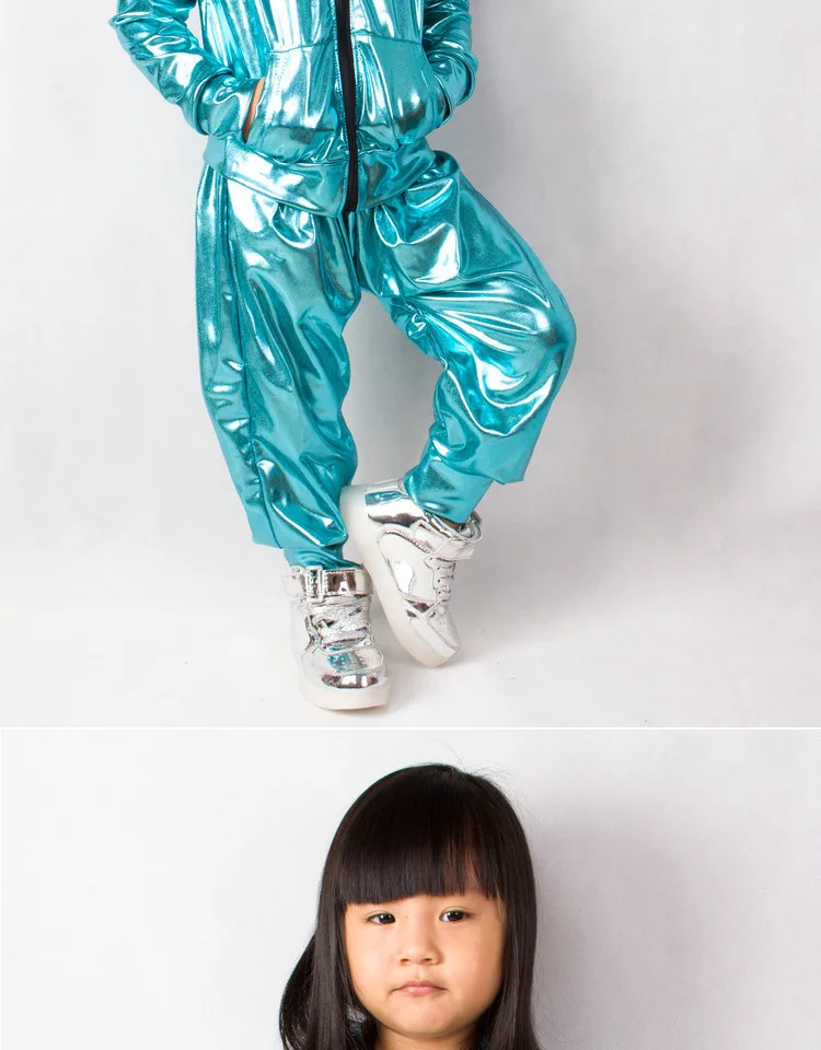 Модная весенне-Осенняя детская куртка-бомбер одежда для выступлений на сцене блестка feminina casaco неоновое синее танцевальное пальто в стиле хип-хоп