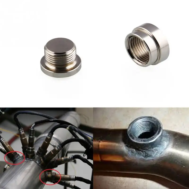 

Stainless Steel Stepped Mounting Durable Plug Easy Weld For Oxygen Sensor Waterproof Adapter Universal