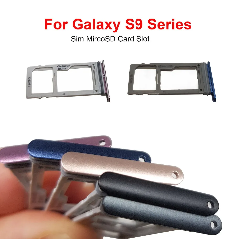 

Dual&Single Sim Tray for Samsung Galaxy S9 G960 G960F /S9 Plus G965 G965F G965U SIM Card Tray Slot Holder Replacement Part