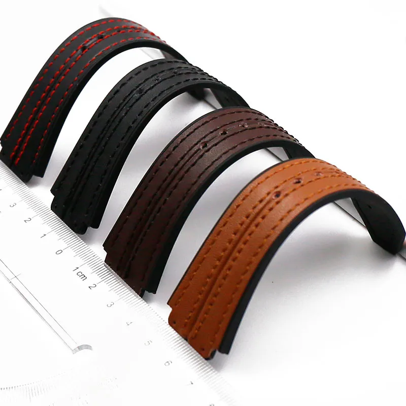 Leather strap men's watch accessories buckle for HUBLOT big bang rubber strap waterproof sports bracelet watch band 19mmx25