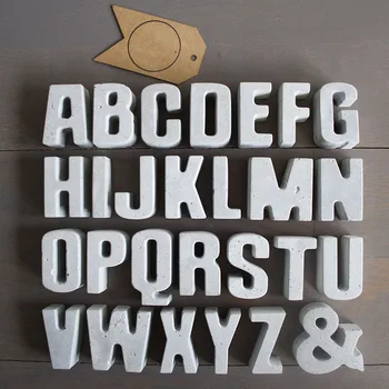 

Concrete Alphabet Molds ,Silicone Molds for Plaster English Letters Silicone Molds