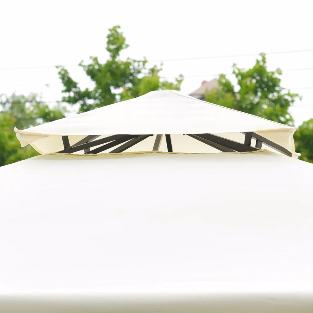 Giantex 2 ярусная 10 'x 10' террасная беседка палатка стальная рама укрытие навес