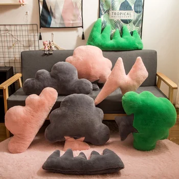 

Soft Cloud Plush Pillow Sofa Cushion Cute Carrot Big Tree Grass Lightning Plush Toys For Children Kids Room Decor Gift For Girl