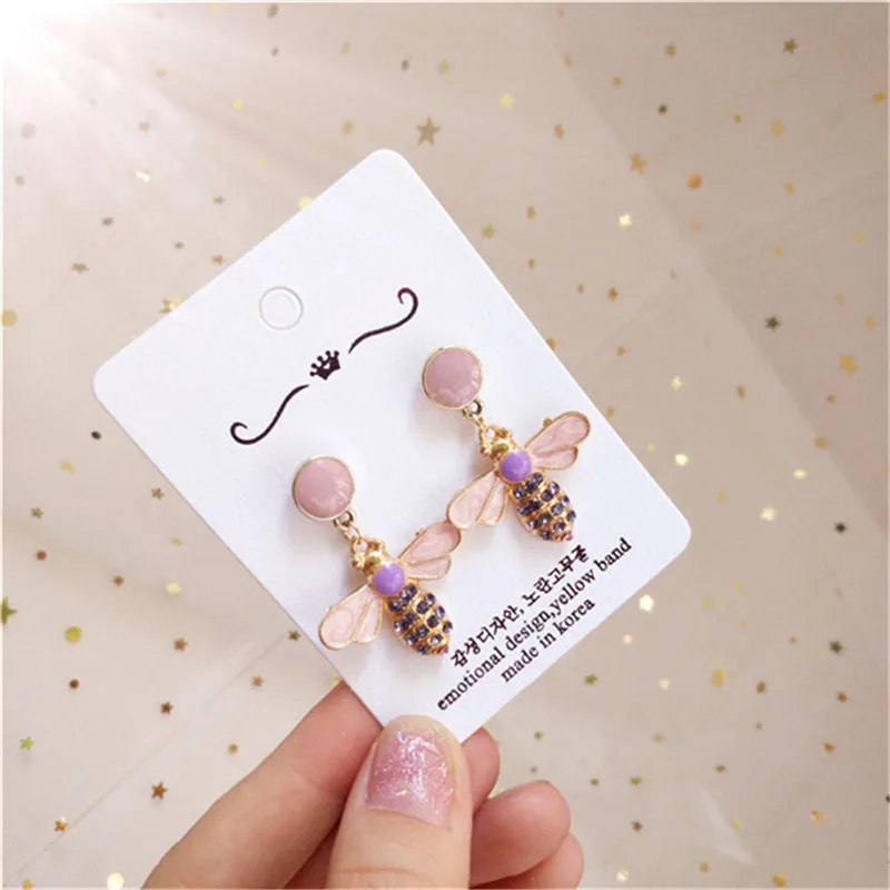 Korea Handmade Bee Rabbit Swan Doll Ice cream Cherry Women Drop Earrings Bangle Earrings Fashion Jewelry Accessories-JQDPER130D5