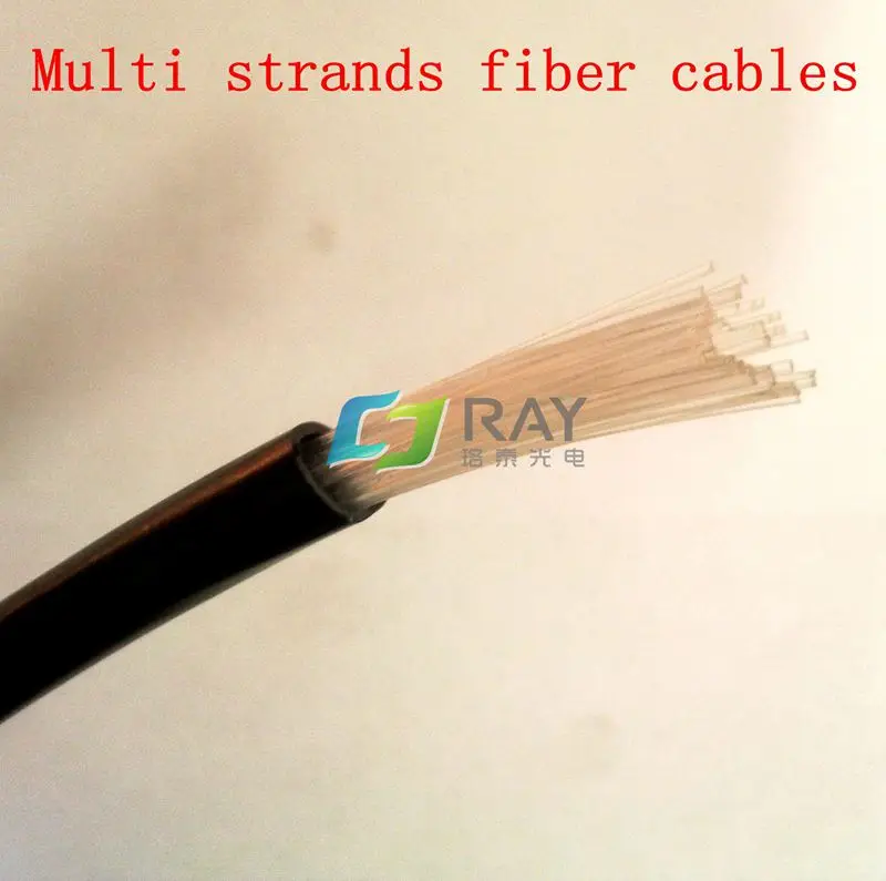 

FREE SHIPPING, 100m/lot,25pcs 1.0mm core,OD10mm ID6.2mm,black jakect,multi strands plastic optical fiber cables