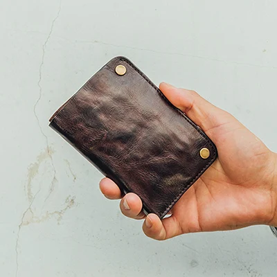 AETOO ручной работы бумажник мужской кожаный ретро сделать старый вертикальный бумажник мужской короткий Ретро кошелек - Цвет: Кофе